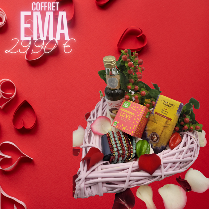 Boîte à désir EMA St-Valentin ❤️ ( Bin bin + une Huile d'avocat + Chocolat au piment + Infusion Love ) - LIVRAISON OFFERTE 🎁