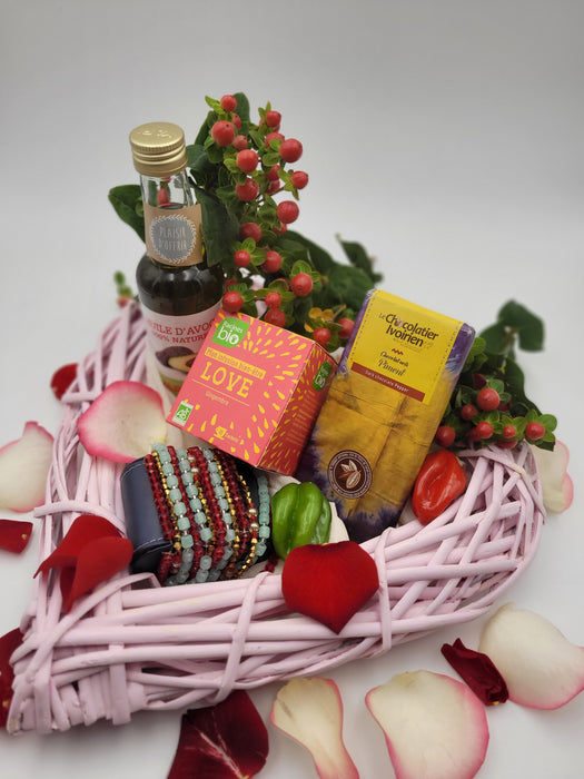 Boîte à désir EMA St-Valentin ❤️ ( Bin bin + une Huile d'avocat + Chocolat au piment + Infusion Love ) - LIVRAISON OFFERTE 🎁