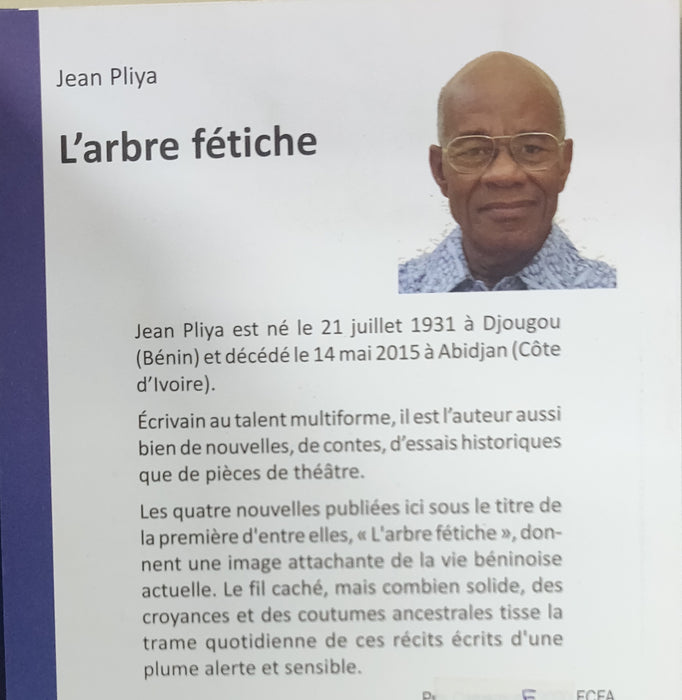 L'ARBRE FETICHE de Jean PLIYA📚  CLASSIQUE LITTERATURE AFRICAINE - 📍 Produit Livré Gratuitement