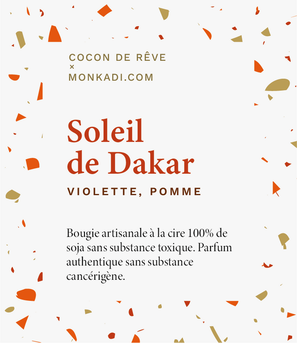 Coffret Soleil de Dakar - Kimono Wax Bogolan 👘 + 2 Bougies Parfumée et Massage Cacao Bio 💆🏽‍♀️