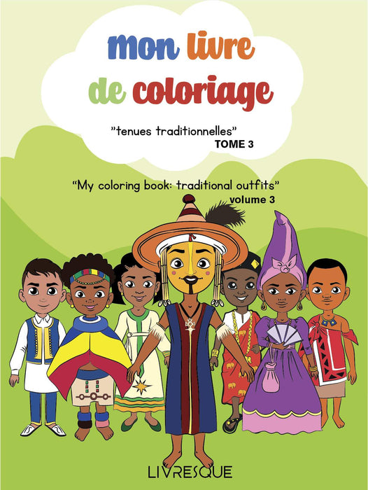 Livre de coloriage - Tenues traditionnelles d'Afrique (Tome 3) 📚 - 📍 Produit Livré Gratuitement