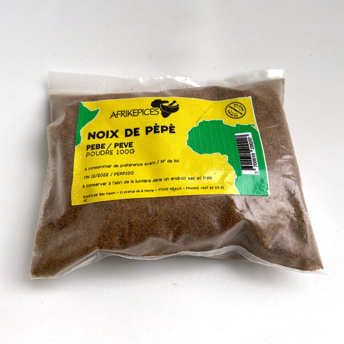 Poudre de Noix de Pèbè - Noix de Pèpè - Muscade du Gabon (100 g) -📍 Produit Livré Gratuitement