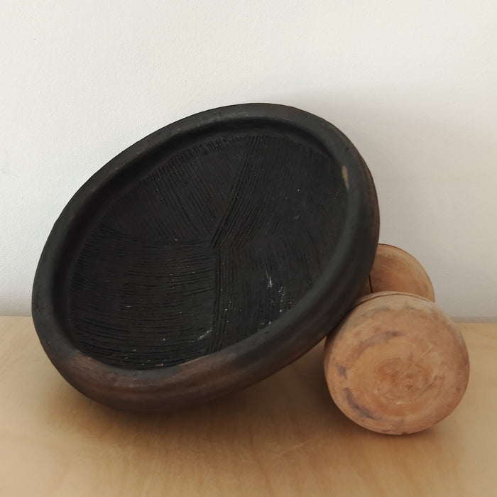 Talier + Pilon - Vaisselle Traditionnelle en Terre cuite (diamètre 15 cm)
